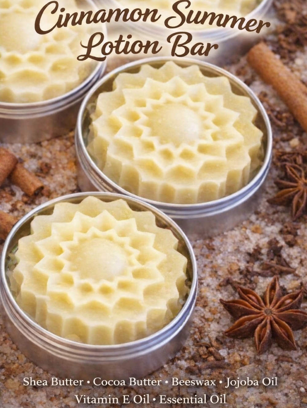 Cinnamon - Hand Crafted Summer Lotion 3.5oz Bar